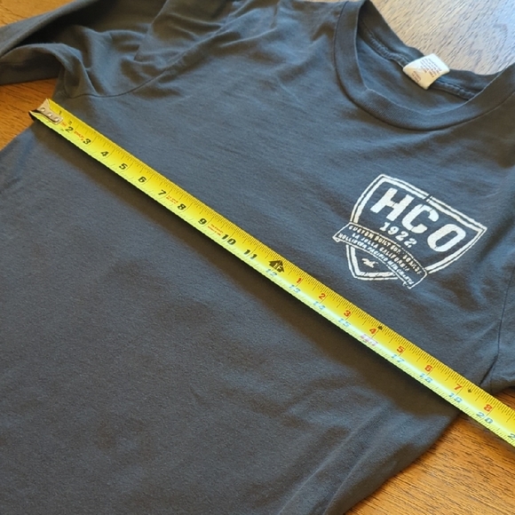 Men's Hollister HCO 1922 Gray Long Sleeve Shirt - Picture 4 of 6